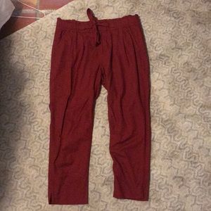 Size 6 scarlet red Gap chinos.